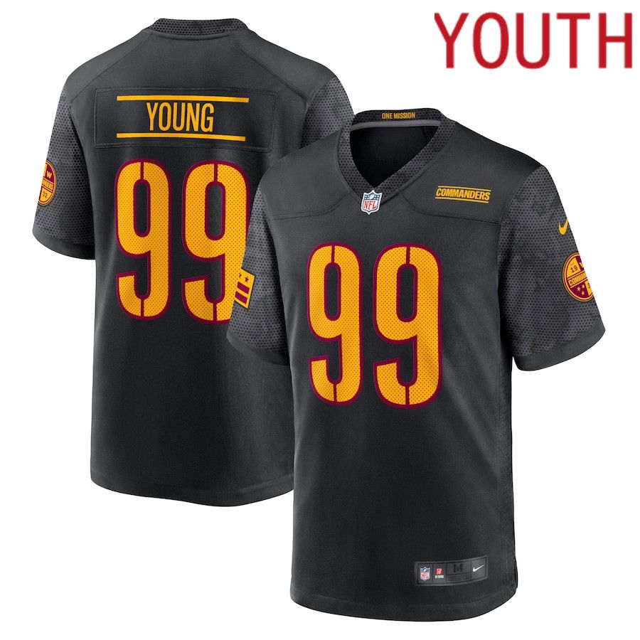 Youth Washington Commanders #99 Chase Young Nike Black Alternate Game NFL Jersey